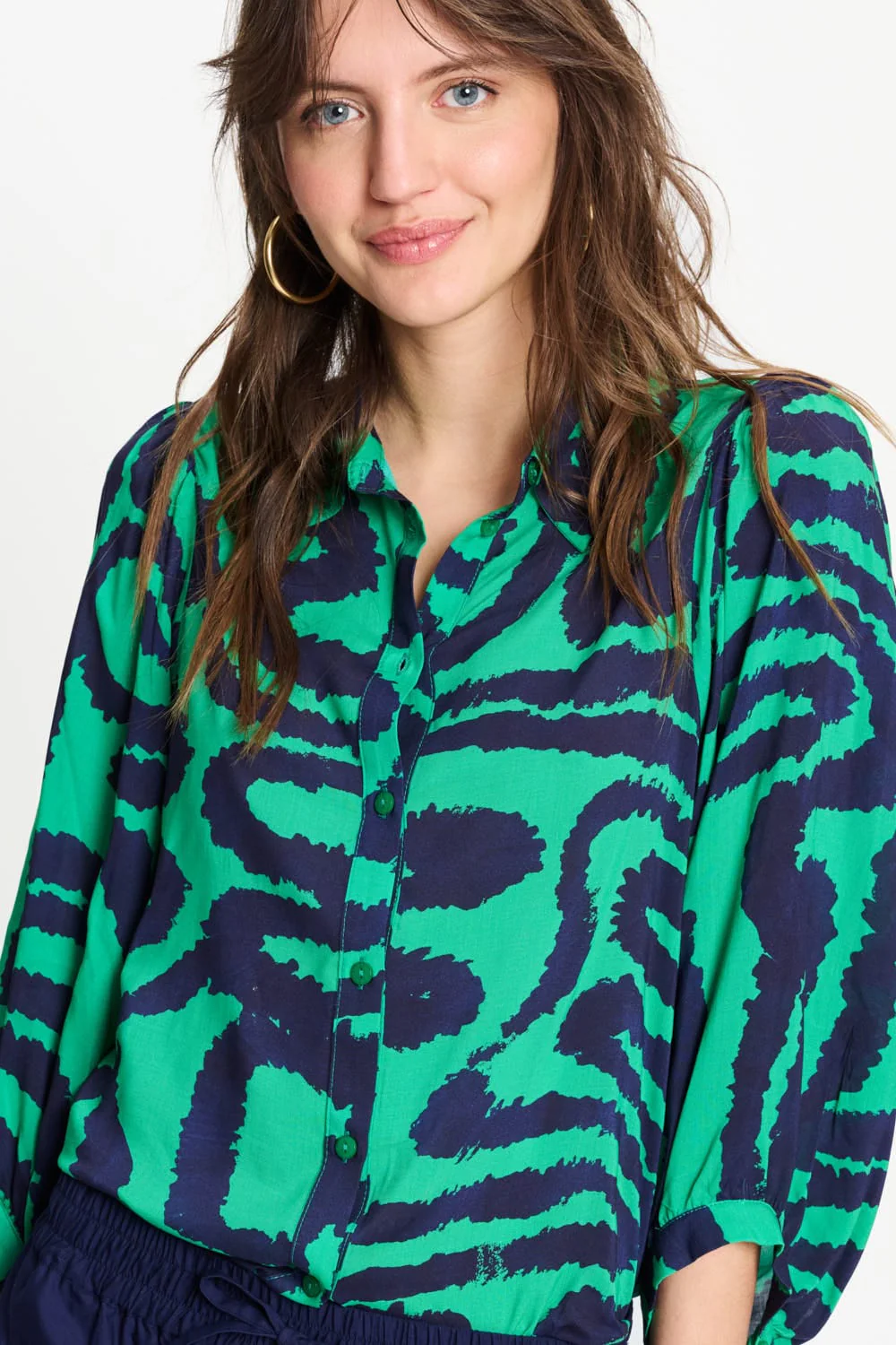 BLOUSE - Waves Green